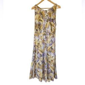 CUPSHE Floral Adjustable Back Opening Circle Midi Dress Size M